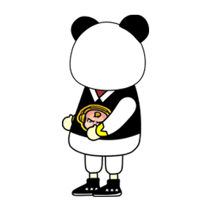 熊猫人 黑色卡通