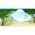 野外的竹林