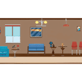 棕色调客厅