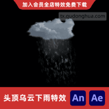 头顶乌云下雨