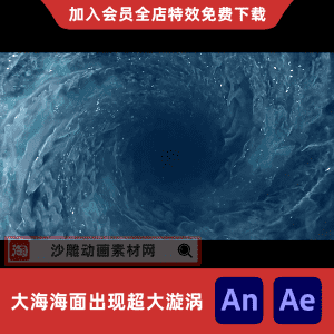大海海面出现超大漩涡