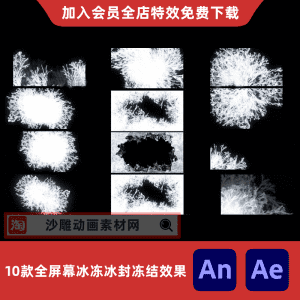 10款全屏幕冰冻冰封冻结效果