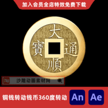 铜钱转动钱币360度转动