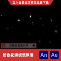 花瓣飘落缓慢
